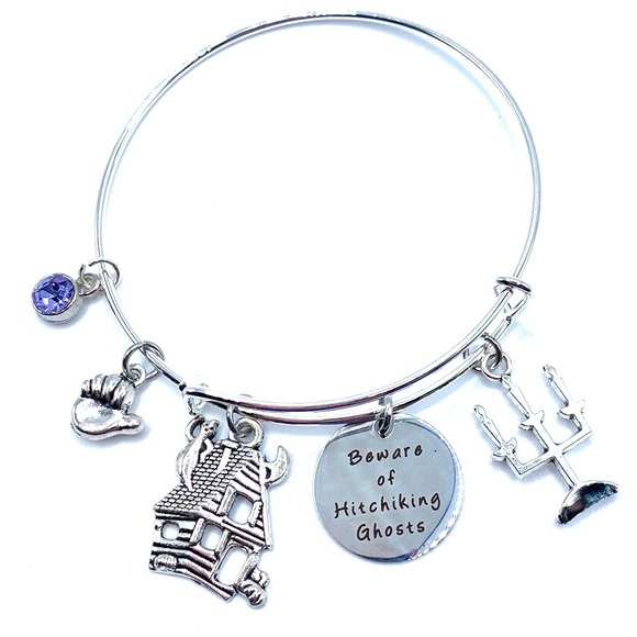 Beware Of The Hitchhiking Ghosts Charm Bracelet Halloween - Picture 4 of 6